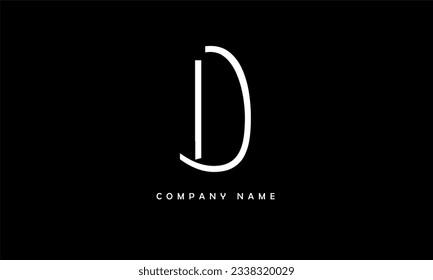 ID, DI Abstrakte Buchstaben Logo Monogramm