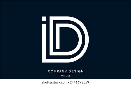 ID, DI Abstract Letters Logo Monogram Design Icon Font