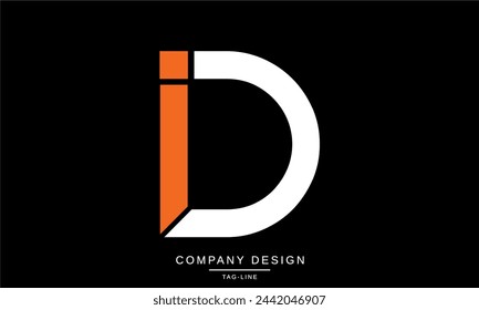 ID, DI Abstract Letters Logo Monogram Design Icon Font