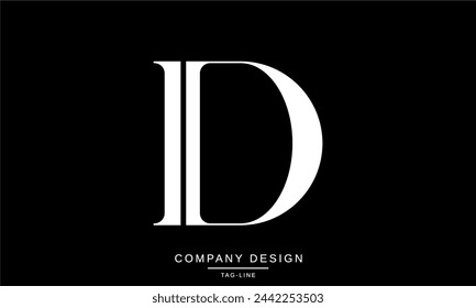 ID, DI Abstract Letters Logo Monogram Design Icon Font