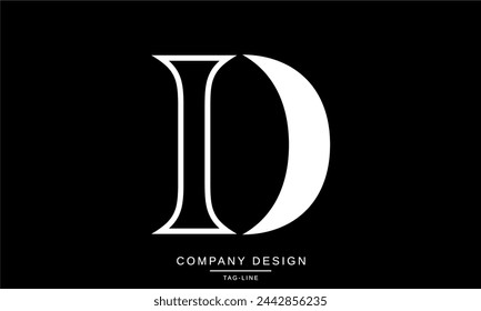 ID, DI Abstract Letters Logo Monogram Design Icon Font