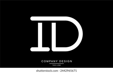 ID, DI Abstract Letters Logo Monogram Design Icon Font