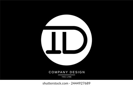 ID, DI Abstract Letters Logo Monogram Design Icon Font