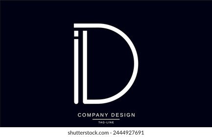 ID, DI Abstract Letters Logo Monogram Design Icon Font