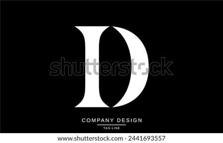 ID, DI Abstract Letters Logo Monogram Design Icon Font
