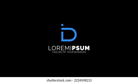 ID, DI, I, D Letters Logo design Abstract Monogram vector