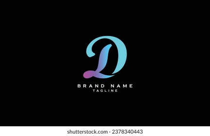 ID, DI, LD, DL, Abstract initial monogram letter alphabet logo design