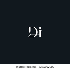 ID, DI-Buchstaben Logo kreatives Design mit Vektorgrafik.