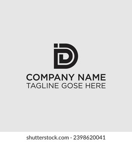 ID, DI letter logo creative design with vector graphic, DI Letter Logo Design Element, Di Letter logo icon design template elements, Initial ID, DI modern Logo icon design. Vector graphic template .