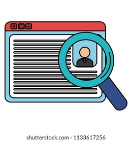 id document with magnifying glass