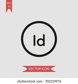 id file in a circle vector icon illustration symbol