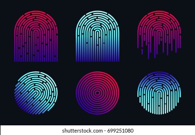 ID Finger Print Vector Design Icons