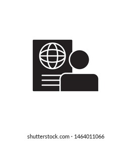 id, global, profile, document icon. Simple glyph, flat vector of Hotel Service icons for UI and UX, website or mobile application