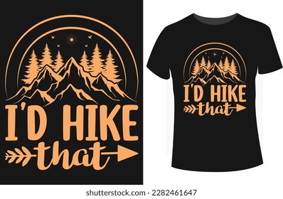 I'd hike that t-shirt design with vintage color 