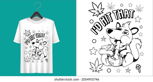 i'd hit that t shirt design vector