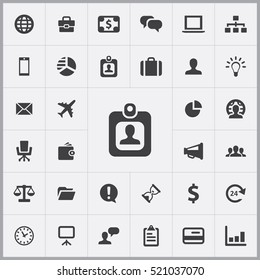 ID icon. Business icons universal set for web and mobile