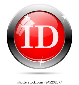 ID icon. Internet button on white background. 