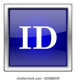 ID icon. Internet button on white background. EPS10 vector.
