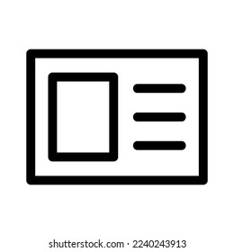 ID-Symbol oder Logo einzeln auf Zeichen, Vektorgrafik - hochwertige Vektorsymbole in schwarzem Stil
