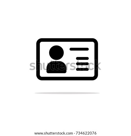 Id icon. Passport sign. Identification symbol. Flat design. Vector Illustration.