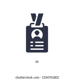 id icon. Simple element illustration from marketing concept. id editable symbol design on white background. Can be use for web and mobile.