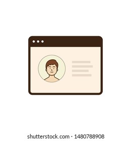 ID Icon Vector Man Illustration Graphic Design