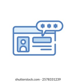 ID icon vector stock illustration