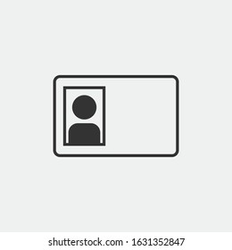 ID identity card vector icon