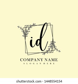 ID Initial beauty floral logo template
