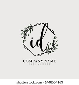 ID Initial beauty floral logo template