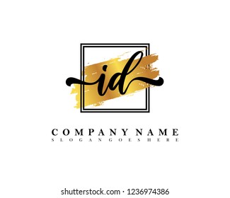 ID Initial handwriting logo concept