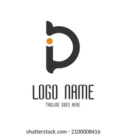 ID initial icon logo design template vector
