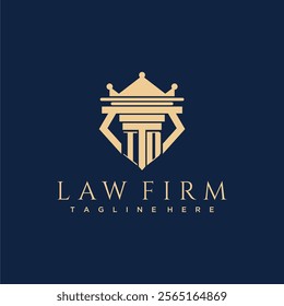 ID initial monogram logo for lawfirm vector design