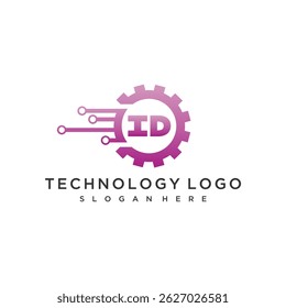 ID initial monogram for technology logo design