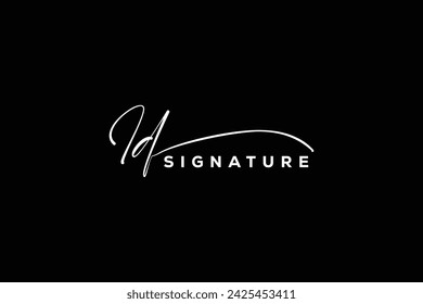 ID initials Handwriting signature logo. ID Hand drawn Calligraphy lettering Vector. ID letter real estate, beauty, photography letter logo design.