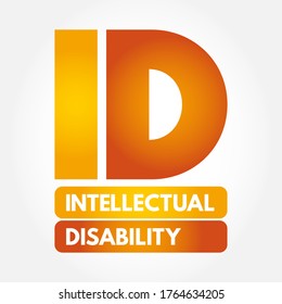 ID - Acrónimo sobre discapacidad intelectual, antecedentes de concepto médico