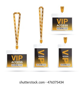 Id Lanyard Card Vip Stock Vector (Royalty Free) 476375434