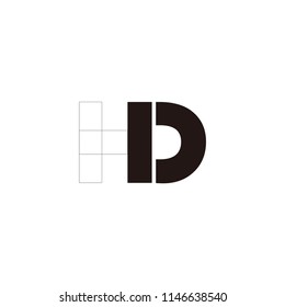 id letter logo. d letter logo