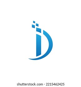 ID letter logo design, DI monogram initials letter logo, ID icon, DI symbol vector