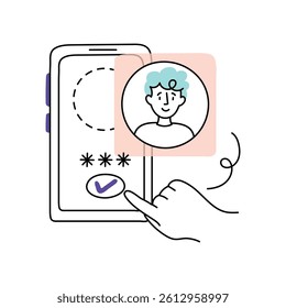 ID login vector Style illustration