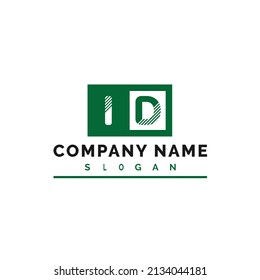 Diseño del logotipo de identificación. Ilustración del vector con logotipo de la letra ID - Vector