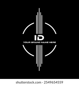 ID logo design, ID simple and modern logo. ID luxurious alphabet design