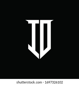ID logo monogram with emblem shield style design template