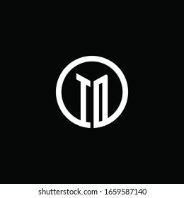 ID monogram logo isolated with a rotating circle
