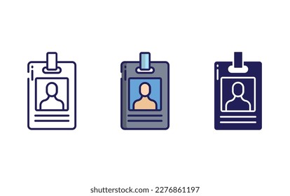 ID outline and solid vector icon