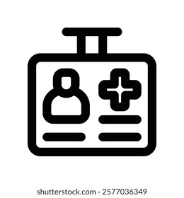 id pass icon. vector line icon for your website, mobile, presentation, and logo design.