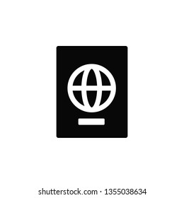 Id, pass, passport, icon, flat. Element of security for mobile concept and web apps illustration. Thin flat icon for website design and development, app. Vector icon