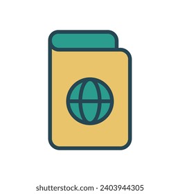 ID, Passport icon design template