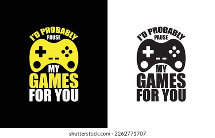 Diseño de camiseta de cita para juegos, tipografía