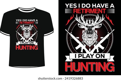 I'd rather be hunting. Hunting T-shirt design Template. Hand lettering illustration for your design, illustration Modern, simple, mugs, etc.